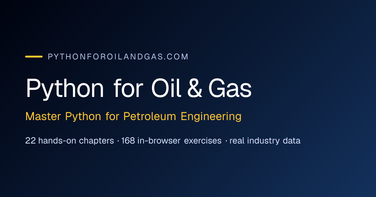 Course Curriculum — 22 Chapters | Python for Oil & Gas